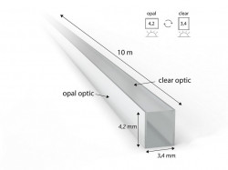 Banda silicon FLIPLens BS pentru banda LED Siro 3mm, transparent/negru 10m