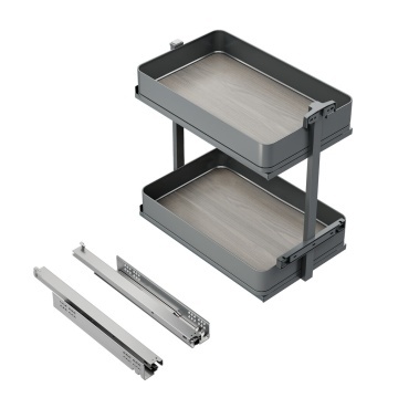Cos Jolly Easy Handling cu glisiera extragere totala si amortizare, corp 300mm, 400mm ,2 niveluri, gri antracit - Img 3
