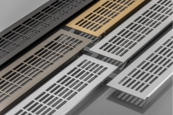 Grila de aerisire 80x480mm perforatii dreptunghiulare aluminiu
