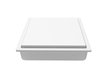 Intrerupator incastrabil Standard 55 PushPower, 2 cai, alb/negru, Siro