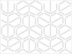 Panou perforat din HDF - LACATTO - BEHIVE White