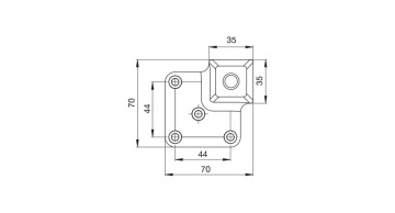 Picior mobila 222, H100mm si H150mm, finisaj negru mat - Img 4