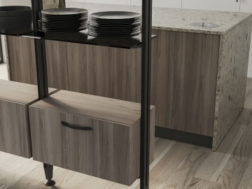 Picior prindere circular profil pe podea/tavan sistem modular dressing Zero - Img 5