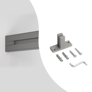 Piesa prindere profil pe perete sistem modular dressing Zero, finisaj gri piatra