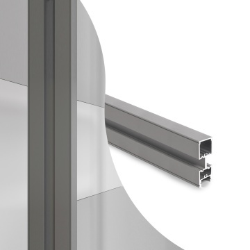 Profil vertical sistem modular compartimenare dressing Zero, finisaj gri piatra