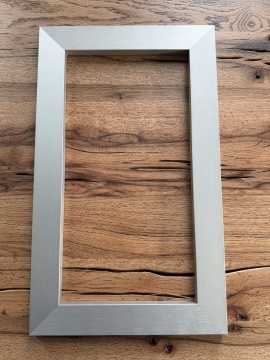 Rama aluminiu profil Z18, finisaj inox periat