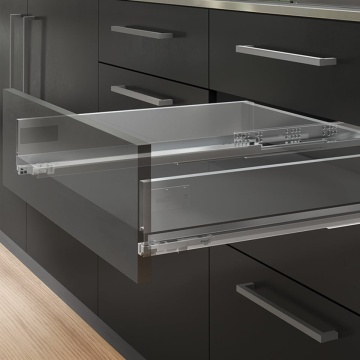 Sertar EV H131mm, 350mm, soft close, 3D, 40kg, pal 18mm, gri antracit - Img 3