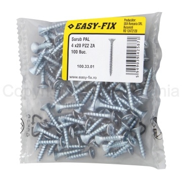Surub pentru PAL si lemn cap inecat 4x20 PZ2 - Img 2