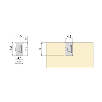 Banda LED Neonlynx pentru bara haine dreptunghiulara 4,5x8 7,2W/m IP65 (24V DC), 2,35m - Img 7