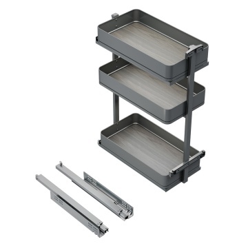 Cos Jolly Easy Handling cu glisiera extragere totala si amortizare, corp 300mm, 400mm ,3 niveluri, gri antracit - Img 4