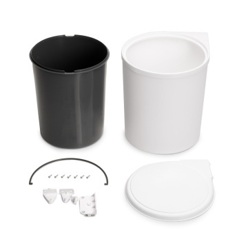 Cos pentru gunoi 13L plastic alb - Img 2