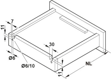 Glisiera MATRIX A30 Syncro 19 extensie totala cu cuplaje Hafele - Img 4