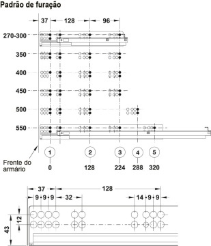 Glisiera MATRIX A30 Syncro 19 extensie totala Push to Open cu cuplaje Hafele - Img 2