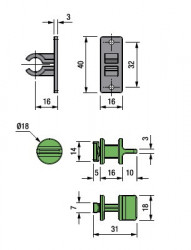 Gola Monza - Element de fixare