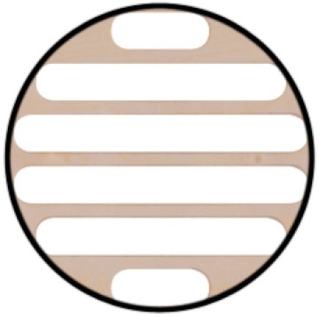Grilaje de aerisire, lemn masiv, faltuit rotund cu fante, 574.05.303, Hafele - Img 2
