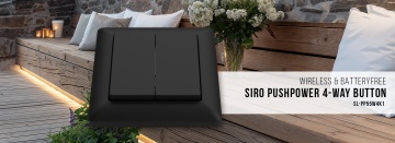Intrerupator Standard 55 PushPower, 4 cai, negru, Siro - Img 2