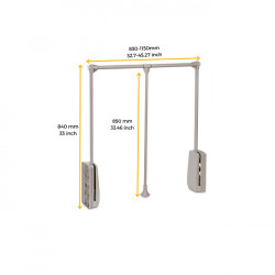 Lift pentru haine 12kg gri stone accesorii dressing Hack