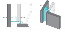 Maner Gola vertical simplu/lateral aluminiu anodizat Opes
