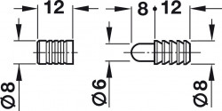 Mecanism masa extensibila, Stift ghidare 642.51.243 Hafele