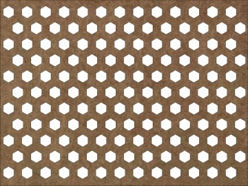 Panou perforat din HDF model HEXAGON
