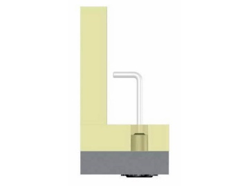 Picior mobila 206, 16mm finisaj gri aluminiu - Img 2