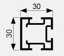 Profil vertical 3m sistem modular dressing Linea Sevroll