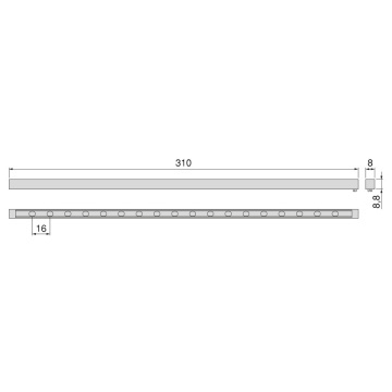 Proiector LED Multidot pentru profil Diwo 24 V/DC, 310 mm, calda 2700 K, finisaj negru - Img 7