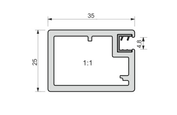 Rama aluminiu profil Z25, finisaj auriu mat - Img 2