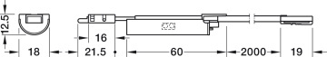 Senzor actionare sertar / usa, alimentare banda LED 24V LOOX5, 833.89.253 - Img 2
