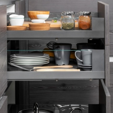 Sertar EV sticla H131mm, 500mm, soft close, 3D, 40kg, alb - Img 8