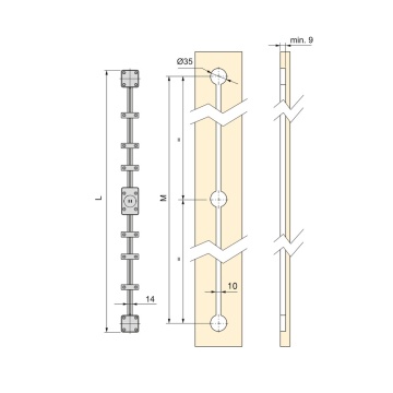 Sistem compensator antideformare usa, 2240mm - Img 2