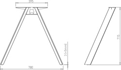 Structura birou MOST finisaj negru mat sistem Desk Bar