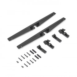 Suport polita aluminiu, finisaj negru, sistem modular dressing Zero