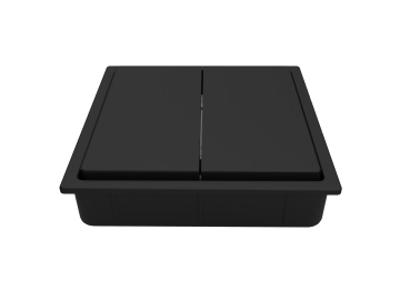 Intrerupator incastrabil Standard 55 PushPower, 4 cai, alb/negru, Siro