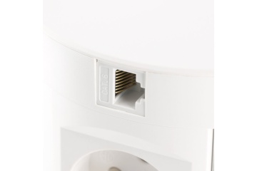 Priza incorporabila CONFORT PLUS Ø120mm, 4xSCHUKO, 2xUSB, 2xRJ45, incarcare WIRELESS, alb - Img 5