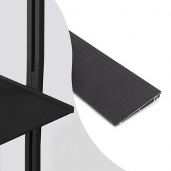 Profil rafturi aluminiu 2160mm, negru mat sistem modular dressing Zero finisaj negru