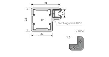 Rama aluminiu profil lat Z5, finisaj bronz - Img 2