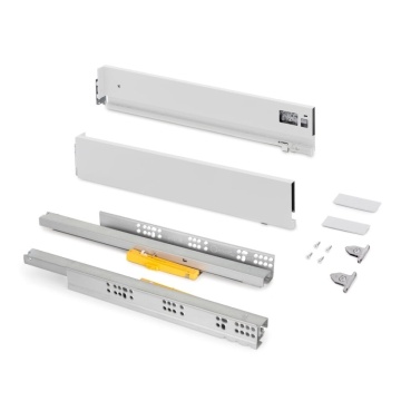 Sertar Emuca V H178mm, 450mm, push, 3D, 40kg, alb - Img 1