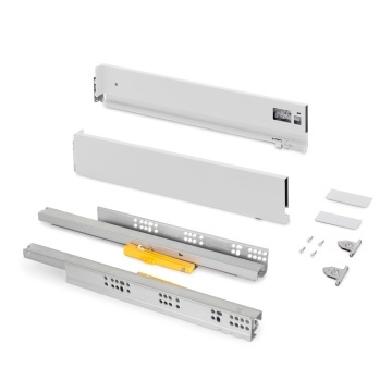 Sertar Emuca V H93mm, 450mm, push, 3D, 40kg, alb - Img 1