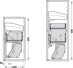 Sistem de ridicare pentru dulap suspendat, Kessebohmer iMove 504.68.313 