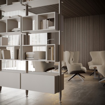 Sistem fixare corp mobilier sistem modular dressing Zero, finisaj gri piatra - Img 3