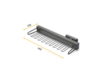 Suport extractibil cravate accesorii dressing Quartz, finisaj titan - Img 4