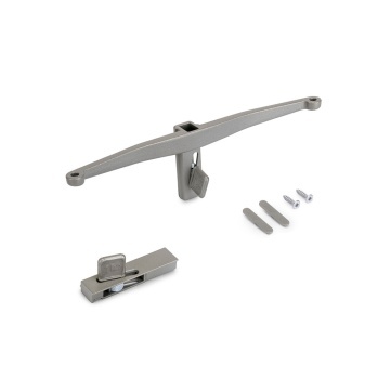 Suport polita lemn sistem modular dressing Zero, finisaj gri piatra - Img 2