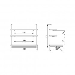 Suport rola hartie/folie alimentara/folie aluminiu, accesorii de bucatarie Titane, gri antracit