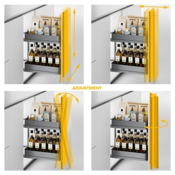 Cos Jolly Easy Handling cu glisiera extragere totala si amortizare, corp 300mm, 400mm ,2 niveluri, gri antracit - Img 4