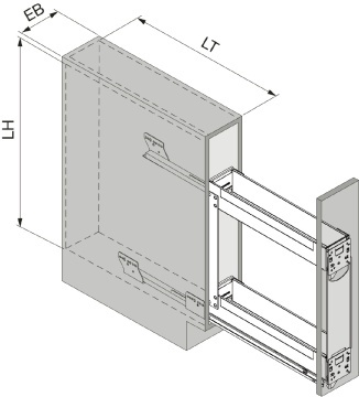Cos Jolly Pinello Spice corp 150mm 2 niveluri finisaj antracit PEKA - Img 4