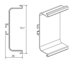Maner Gola C intermediar aluminiu anodizat Opes