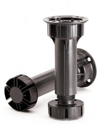 Picior plastic bucatarie reglabil H80, H100, H120, H150mm negru Hafele