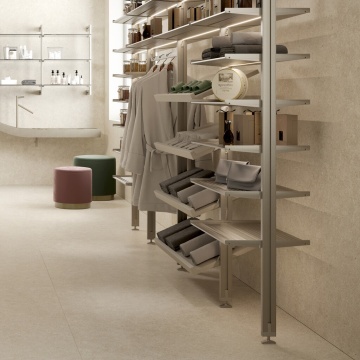 Picior prindere profil pe podea/tavan sistem modular dressing Zero, finisaj gri piatra - Img 3