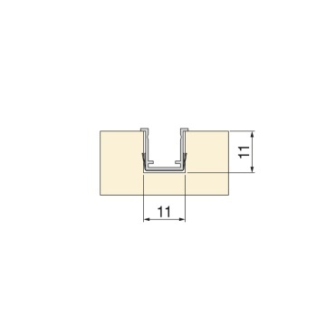 Profil aluminiu electrificat Diwo pentru LED 24V CC 2.9m finisaj negru mat - Img 6